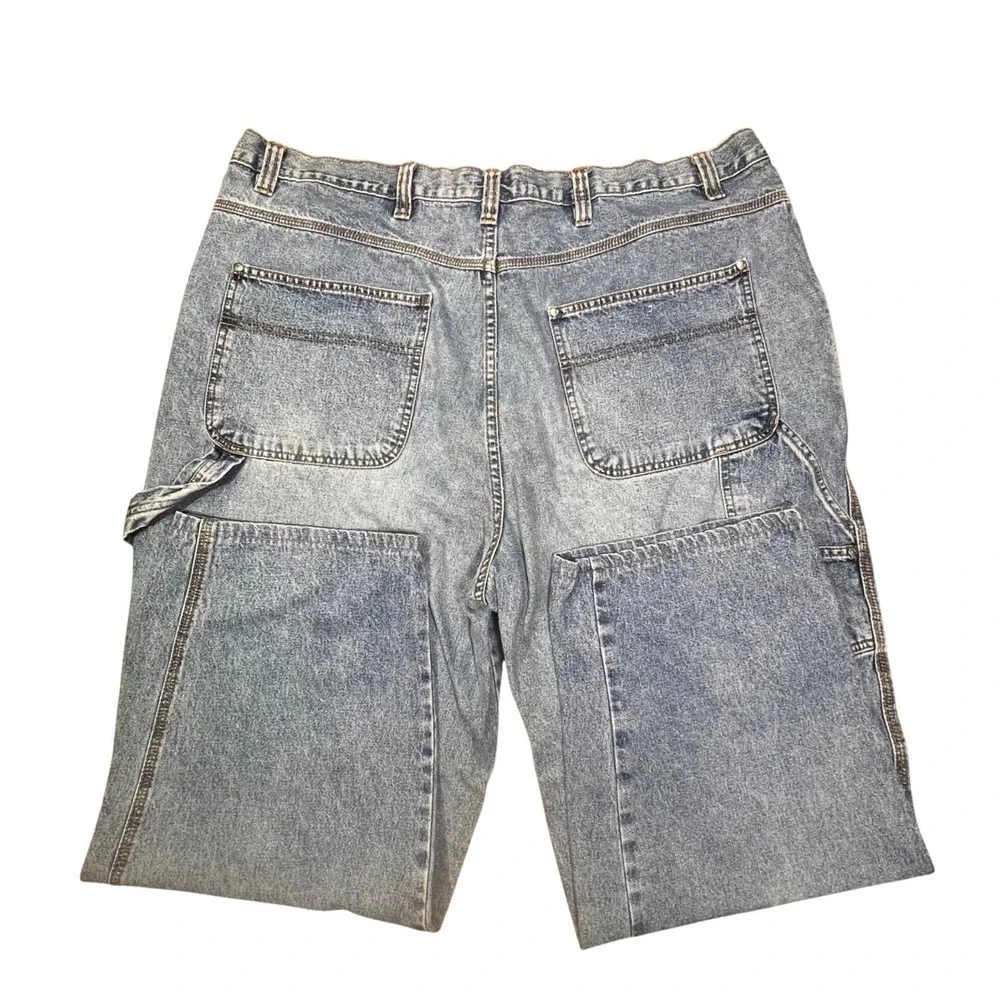 Vintage Arizona Loose Fit Carpenter Jeans Light Wash Denim Men 46x37‎ Y2K